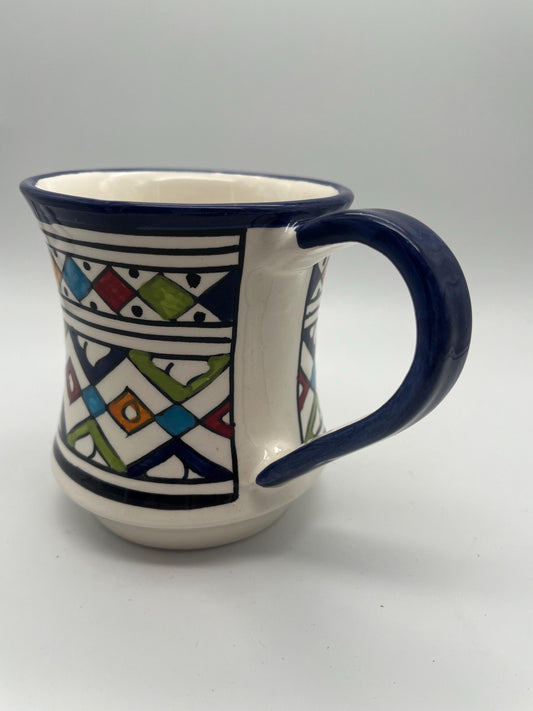 Moroccan Beldi Mug, Handmade, Boho Ceramic Tea Mug from Morocco