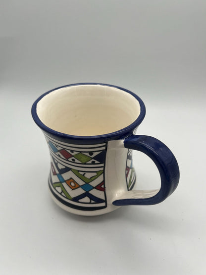Moroccan Beldi Mug, Handmade, Boho Ceramic Tea Mug from Morocco