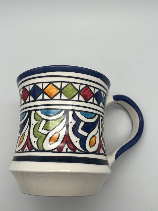 Moroccan Beldi Mug, Handmade, Boho Ceramic Tea Mug from Morocco
