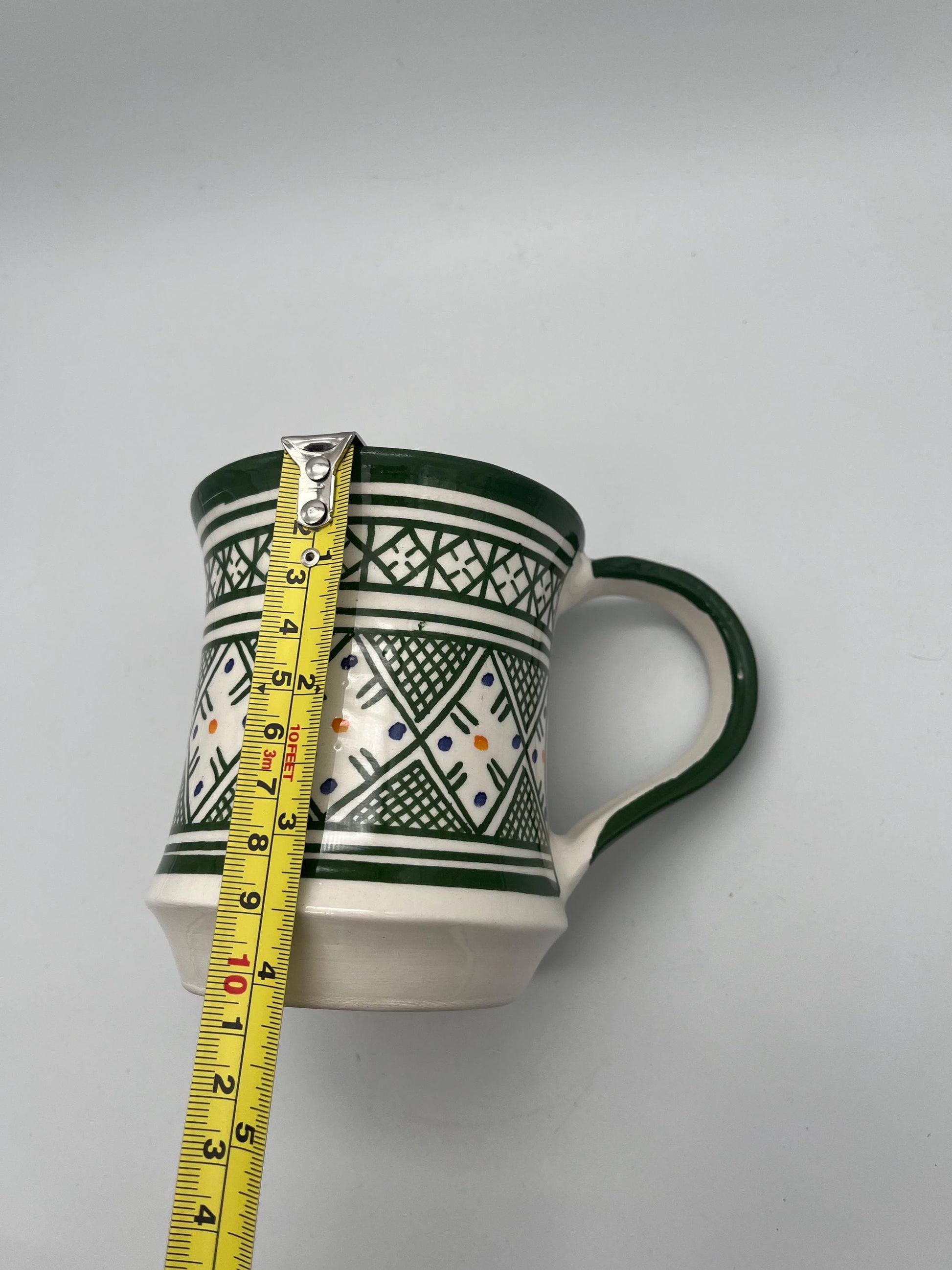 Moroccan Beldi Mug, Handmade, Boho Ceramic Tea Mug from Morocco