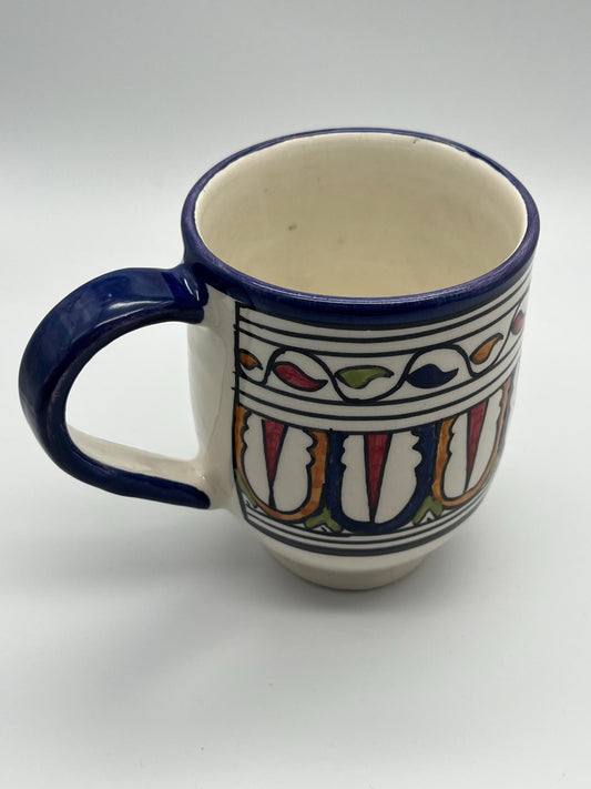 Moroccan Beldi Mug, Handmade, Boho Ceramic Tea Mug from Morocco