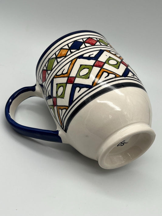 Moroccan Beldi Mug, Handmade, Boho Ceramic Tea Mug from Morocco