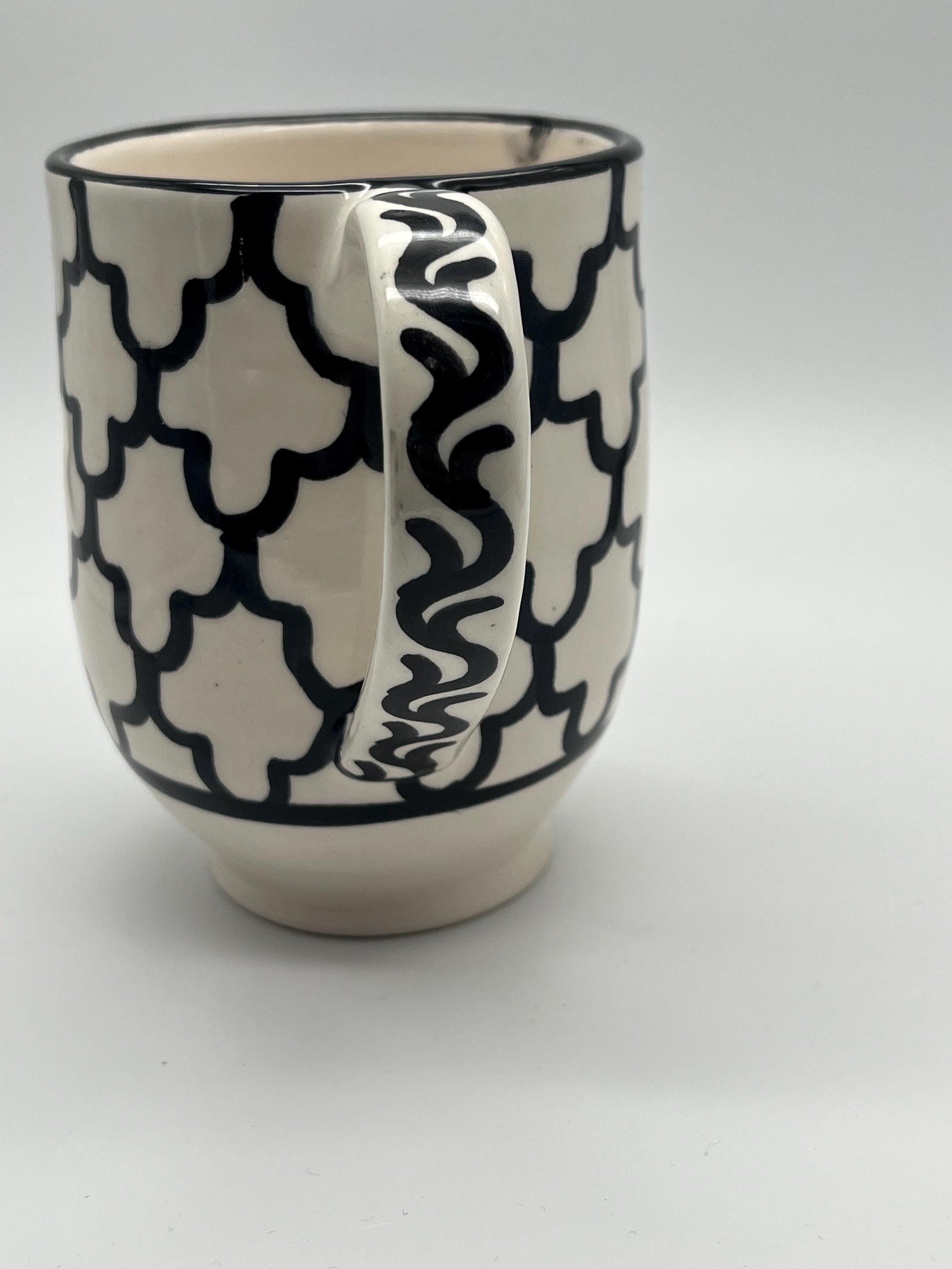 Moroccan Beldi Mug, Handmade, Boho Ceramic Tea Mug from Morocco
