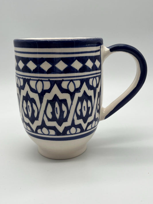 Moroccan Beldi Mug, Handmade, Boho Ceramic Tea Mug from Morocco