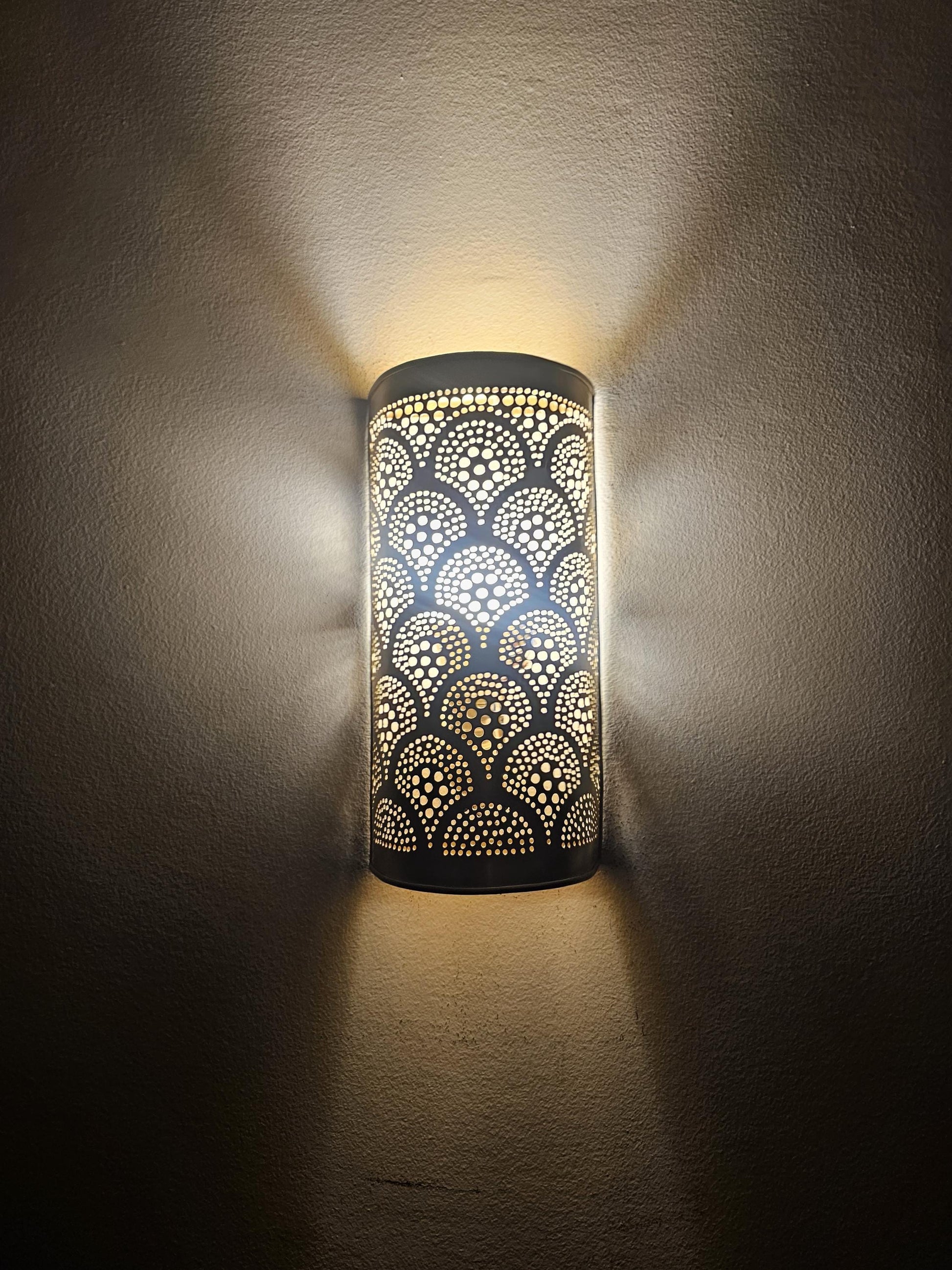 Moroccan Brass Wall Sconce, Brass Wall Lamp