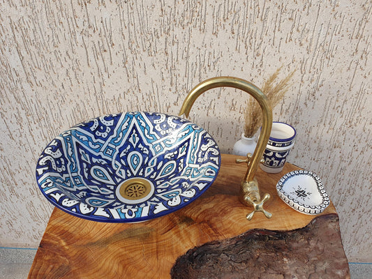 Handmade Ceramic Sink - Moroccan Elegant Washbasin