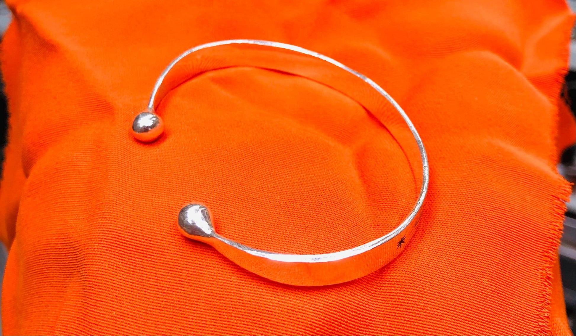 Engraved Berber Silver Bracelet - Handmade Ethnic Jewelry