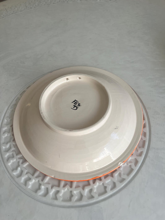 Handmade and Hand Painted Moroccan Ceramic Plates with Calligraphy Design