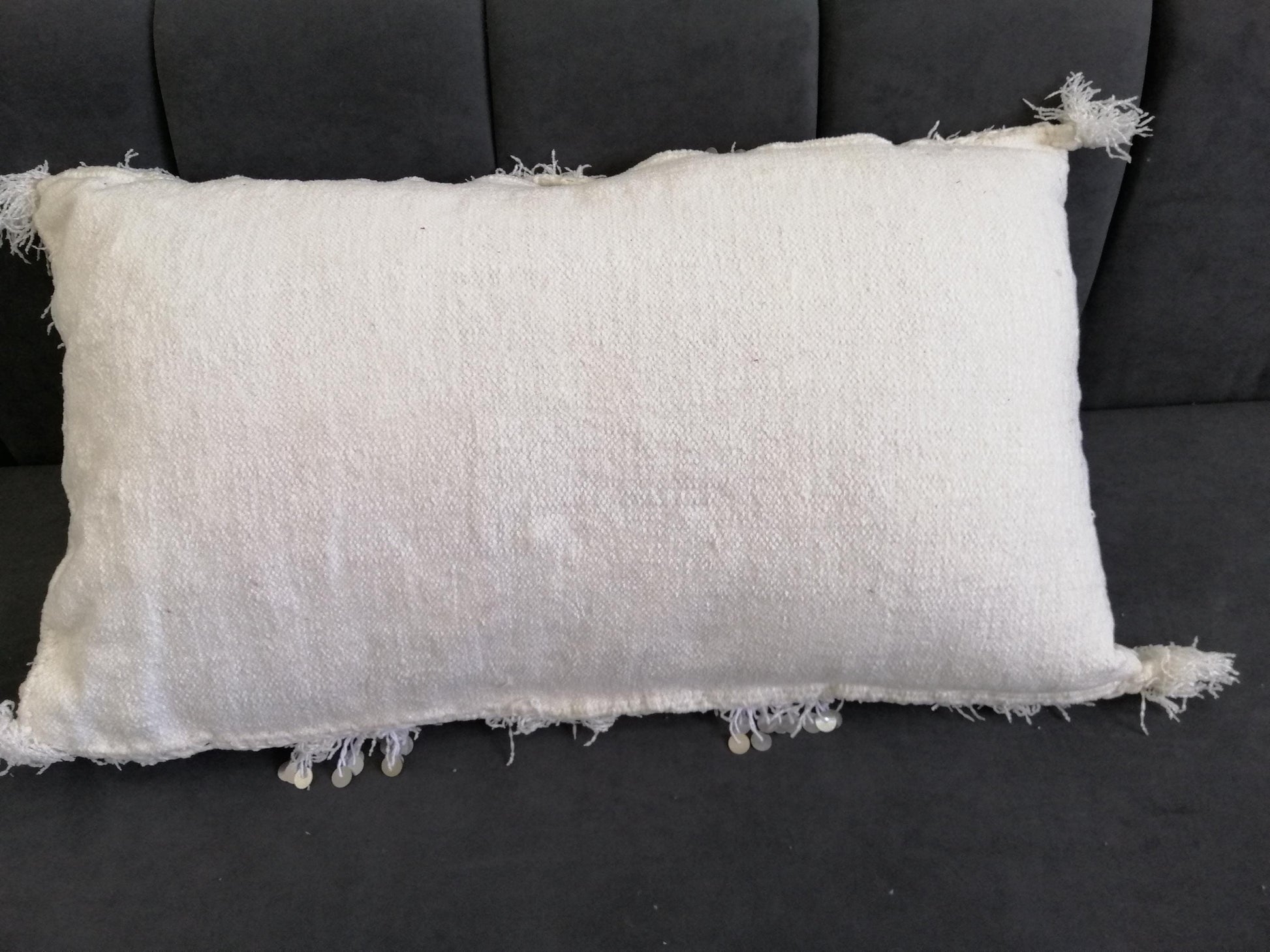 Gorgeous Moroccan Pillows Handmade Cushion Shaggy Berber Pillows Moroccan Sofa White Pillow