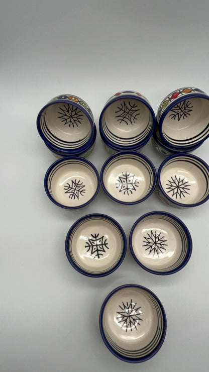 Handmade Ceramic Bowls - Unique Mother'S Day Gift Ideas, Hand-Painted Moroccan Appetizer and Dip Bowls
