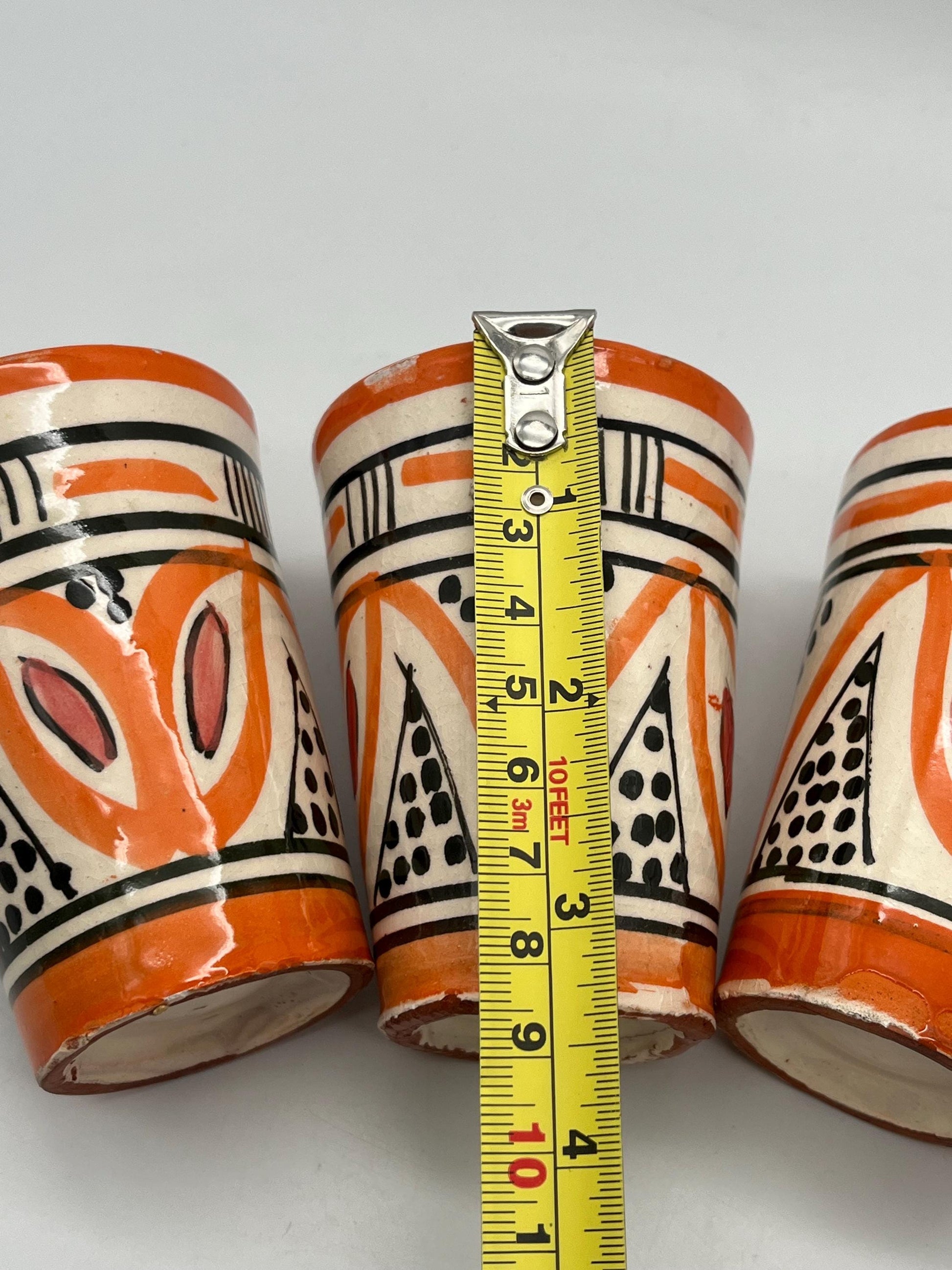 Moroccan Beldi Mug, Handmade, Boho Ceramic Tea Mug from Morocco 8 Cm