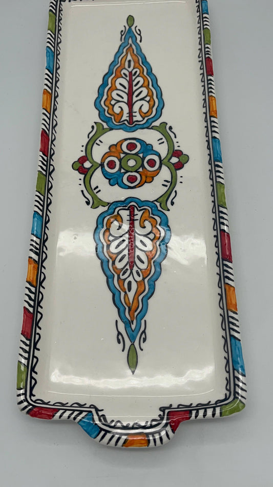 Moroccan Ceramic Cake Tins, Handmade and Hand-Painted. Moroccan Ceramic Trays / Rectangular
