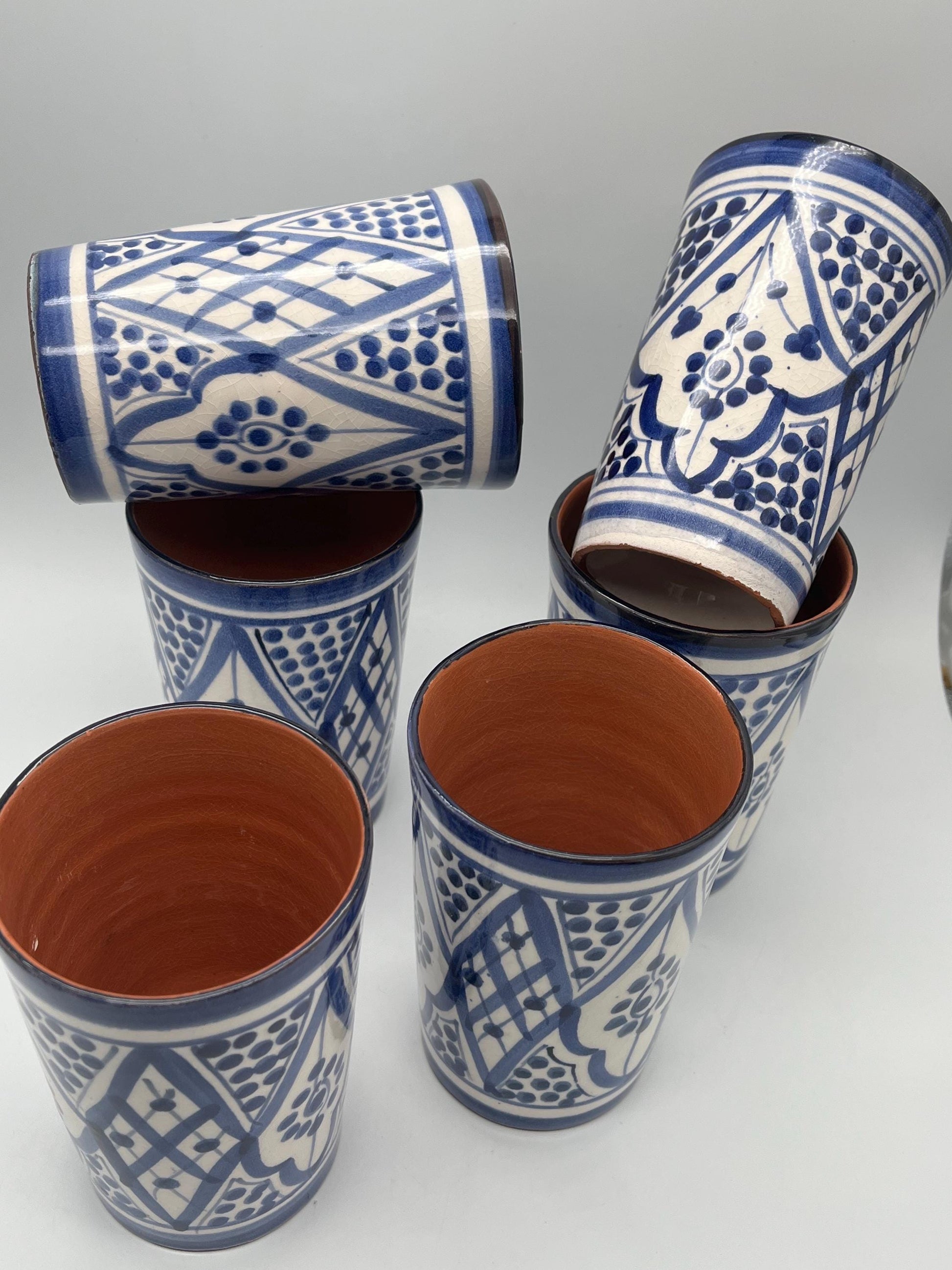 Moroccan Beldi Mug, Handmade, Boho Ceramic Tea Mug from Morocco