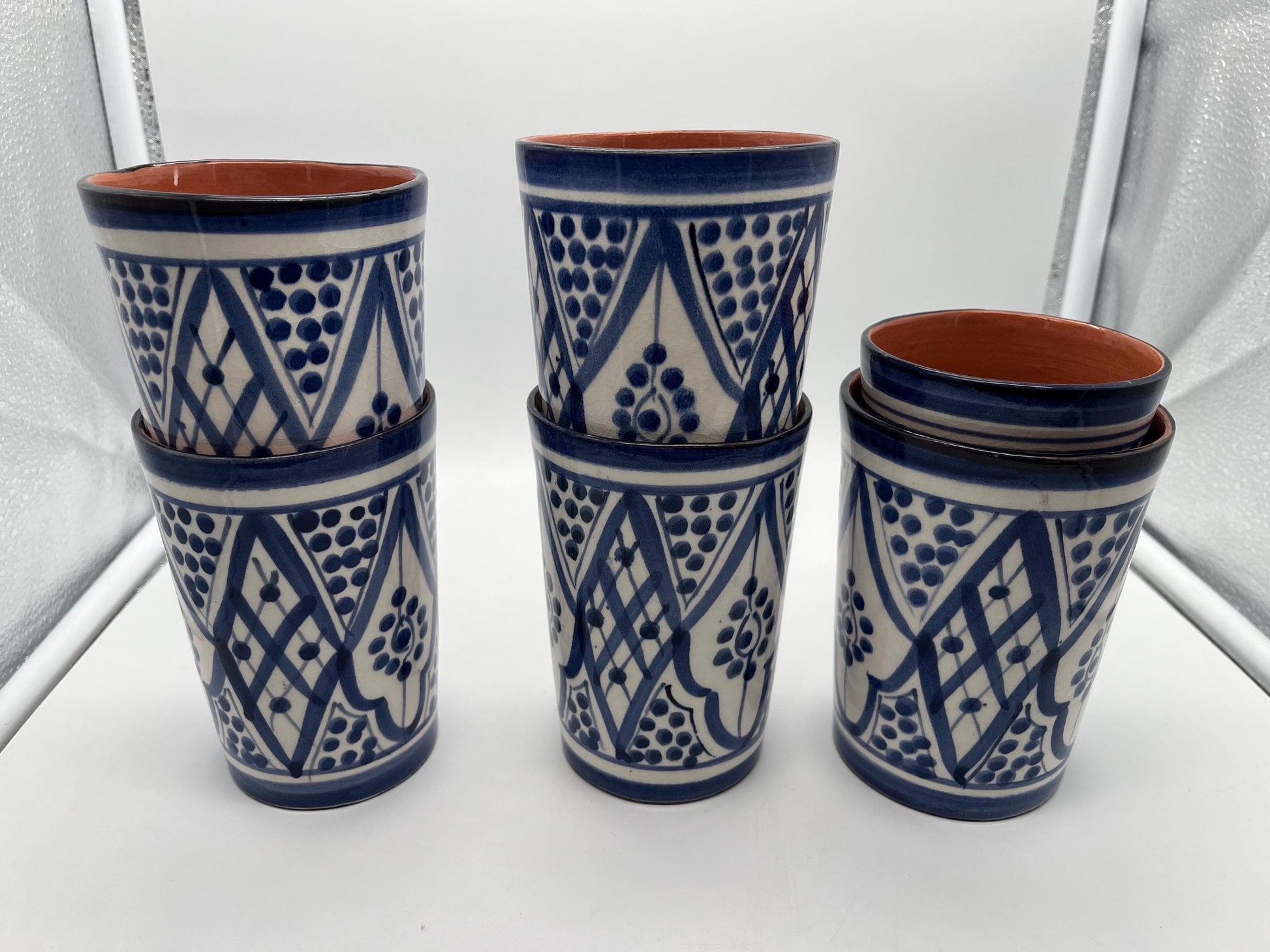 Moroccan Beldi Mug, Handmade, Boho Ceramic Tea Mug from Morocco