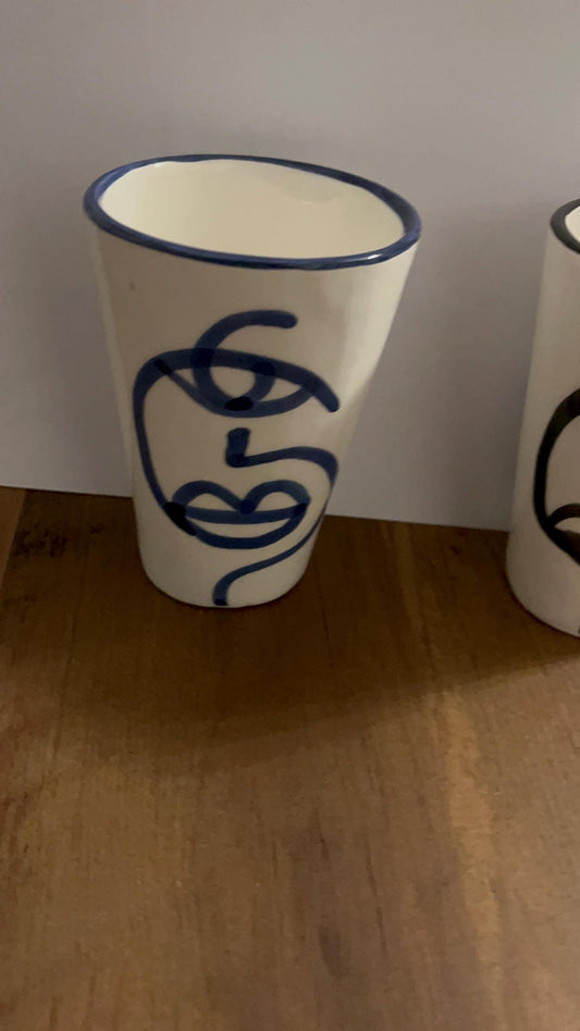 Moroccan Beldi Mug, Handmade, Boho Ceramic Tea Mug from Morocco