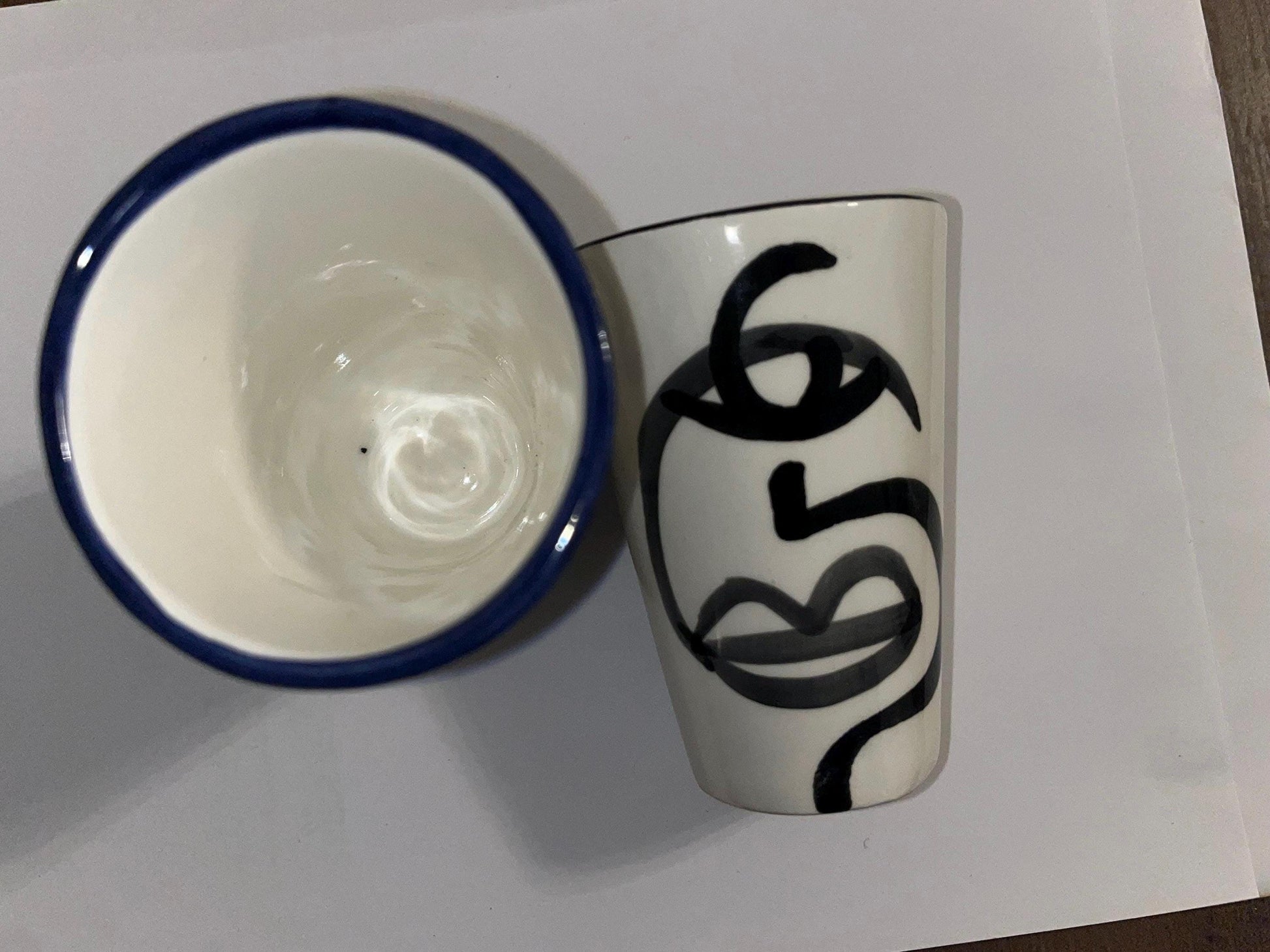 Moroccan Beldi Mug, Handmade, Boho Ceramic Tea Mug from Morocco
