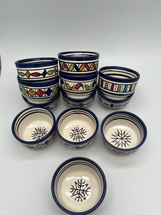 Handmade Ceramic Bowls - Unique Mother'S Day Gift Ideas, Hand-Painted Moroccan Appetizer and Dip Bowls
