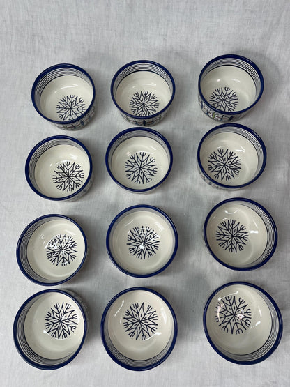 Beautiful Soup Bowl Made of Moroccan Ceramic Fes, White Clay, 13 Cm (Handmade)