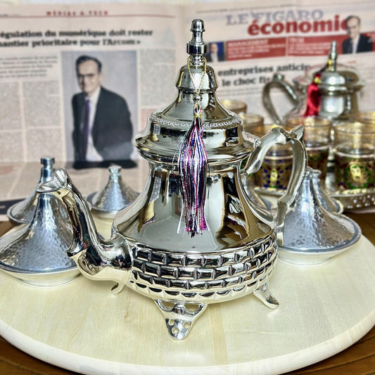 Moroccan Tea Pot Authentic Moroccan Teapot Silver Handmade Engraved Tea Pot Traditional Moroccan Fes Mint Tea Kettle