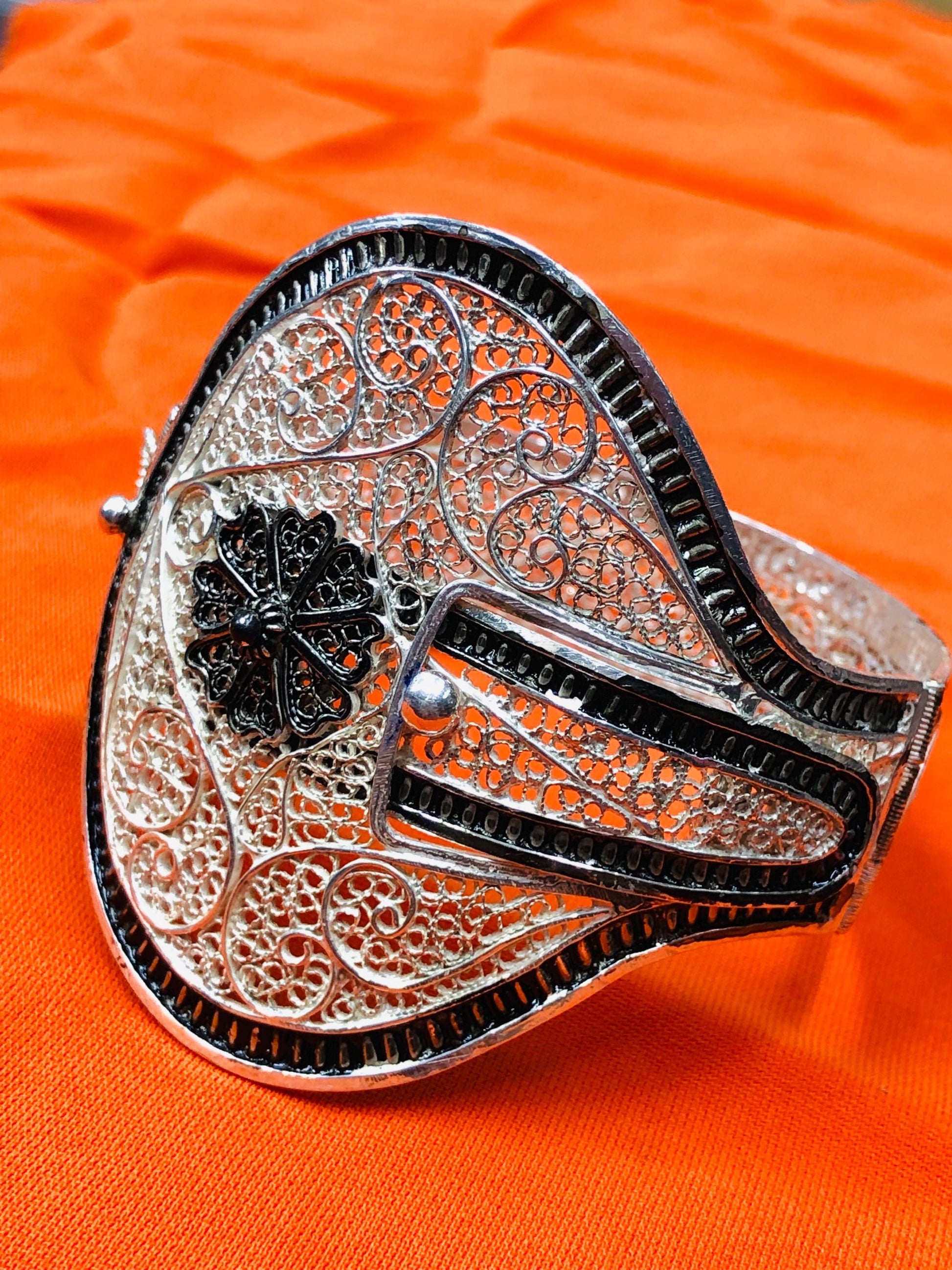 Berber Bracelet in Tuareg Silver – Ethnic Tribal Jewelry from Morocco | Berber Jewelry, Tuareg Bracelet, African Silver Bracelet