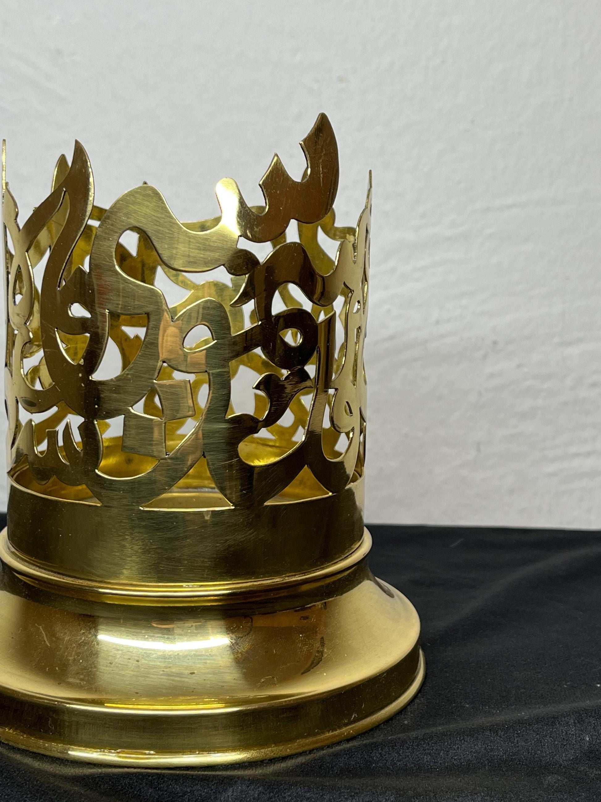 Brass Candle Holder | Islamic Handmade Home Decor | Dining Table Decoration | House Warming Gift | EID Ramadan Islamic Table