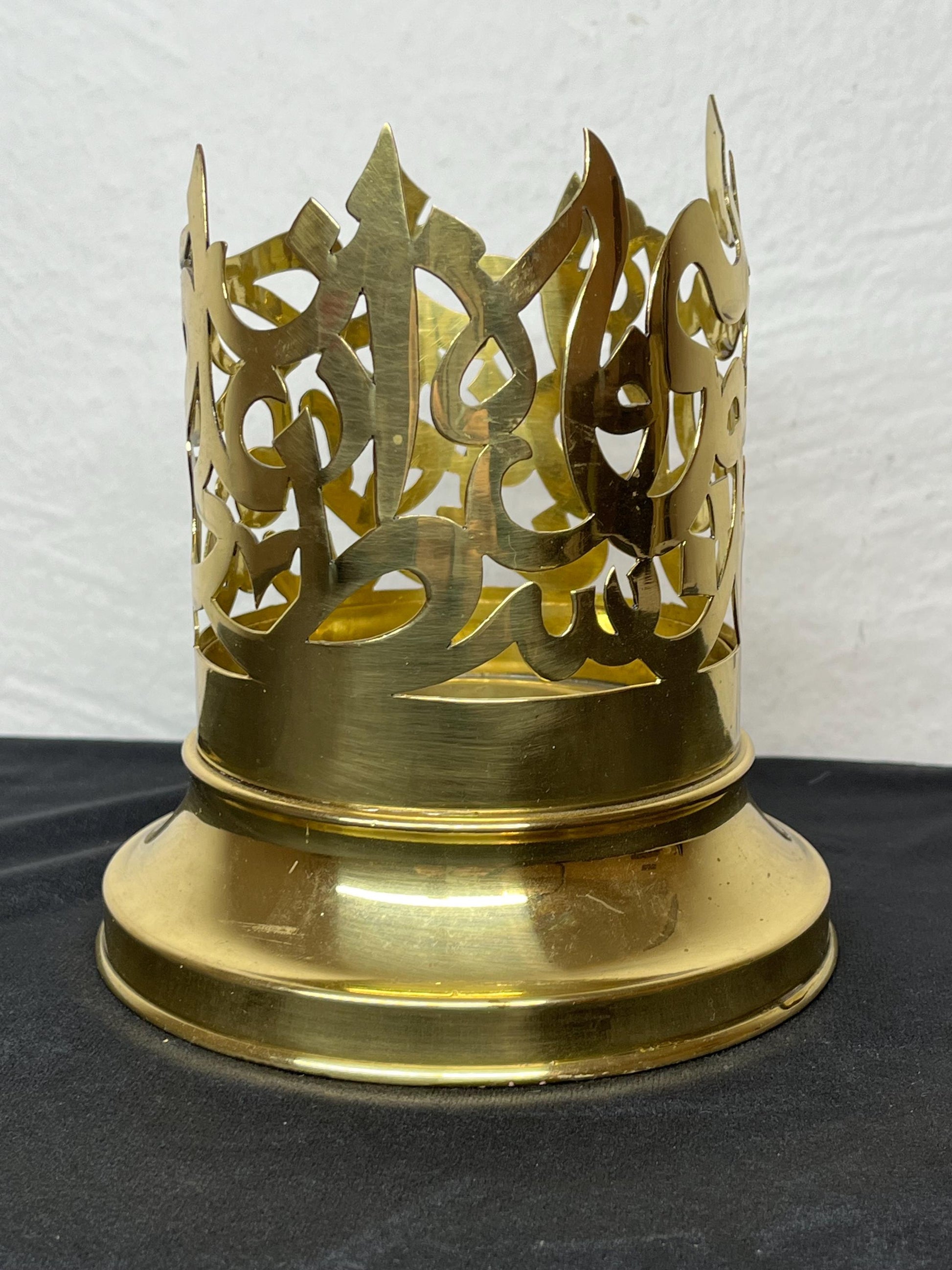 Brass Candle Holder | Islamic Handmade Home Decor | Dining Table Decoration | House Warming Gift | EID Ramadan Islamic Table