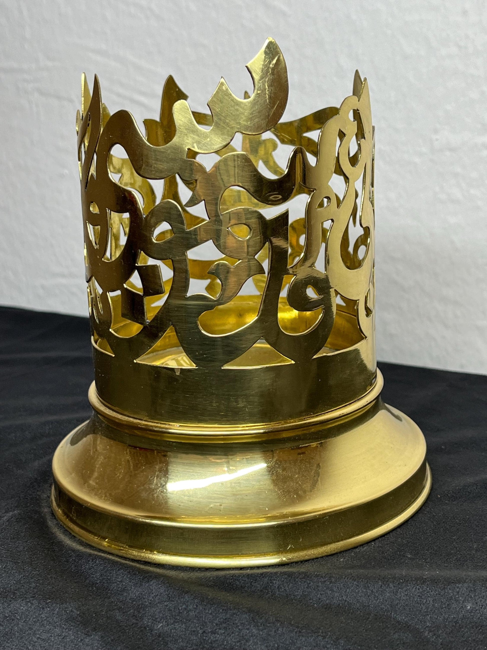 Brass Candle Holder | Islamic Handmade Home Decor | Dining Table Decoration | House Warming Gift | EID Ramadan Islamic Table