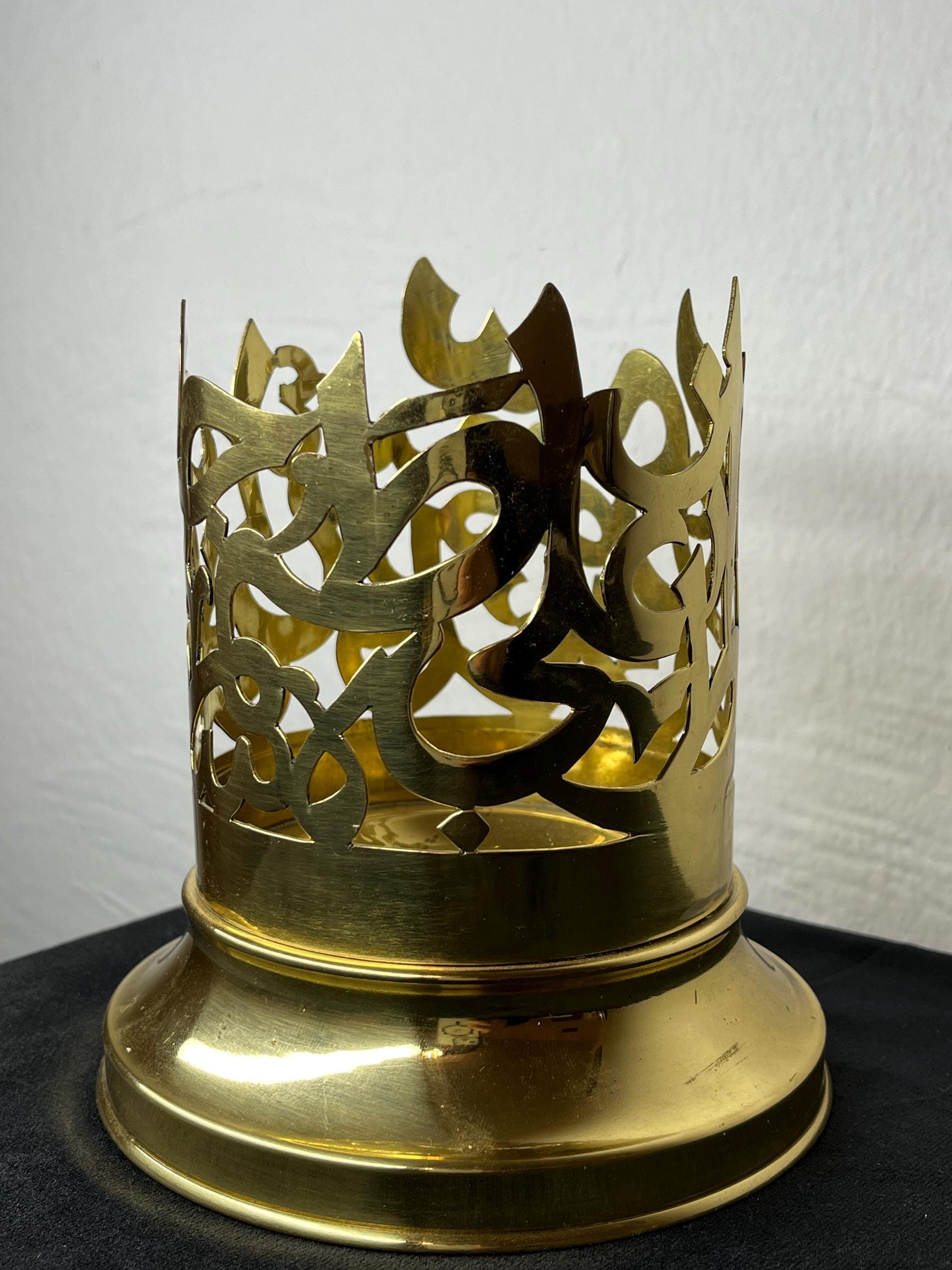 Brass Candle Holder | Islamic Handmade Home Decor | Dining Table Decoration | House Warming Gift | EID Ramadan Islamic Table
