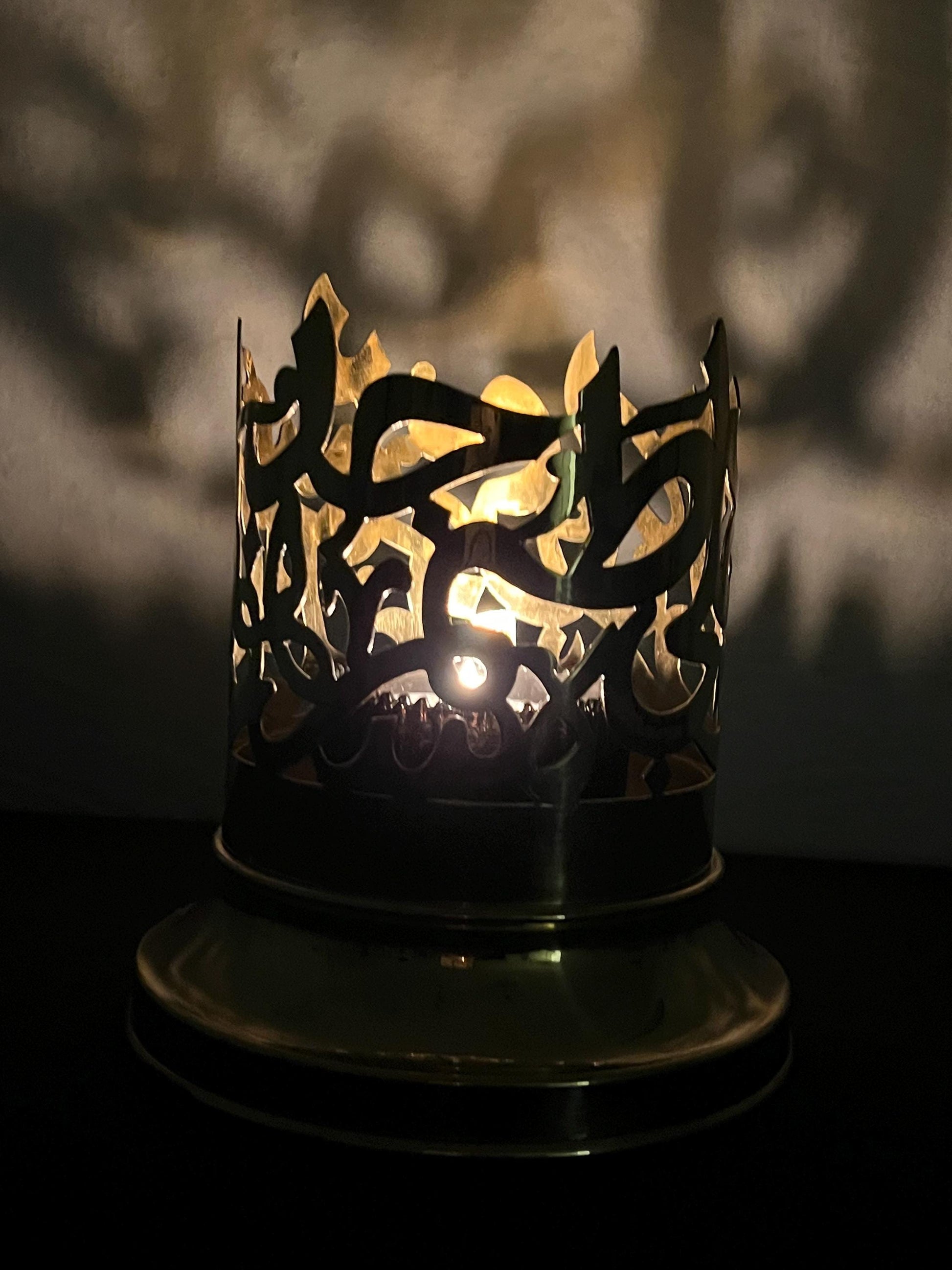 Brass Candle Holder | Islamic Handmade Home Decor | Dining Table Decoration | House Warming Gift | EID Ramadan Islamic Table