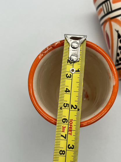 Moroccan Beldi Mug, Handmade, Boho Ceramic Tea Mug from Morocco 8 Cm