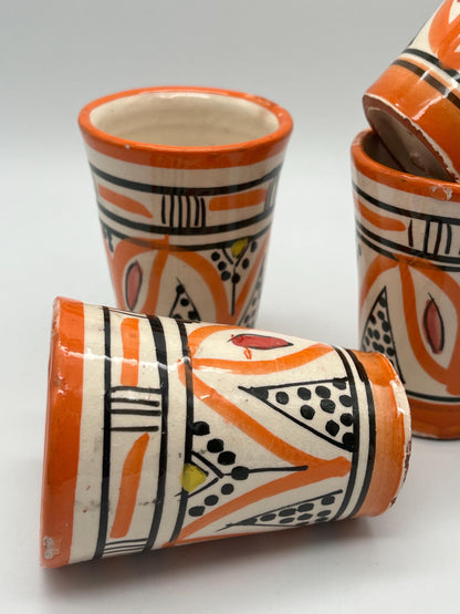 Moroccan Beldi Mug, Handmade, Boho Ceramic Tea Mug from Morocco 8 Cm