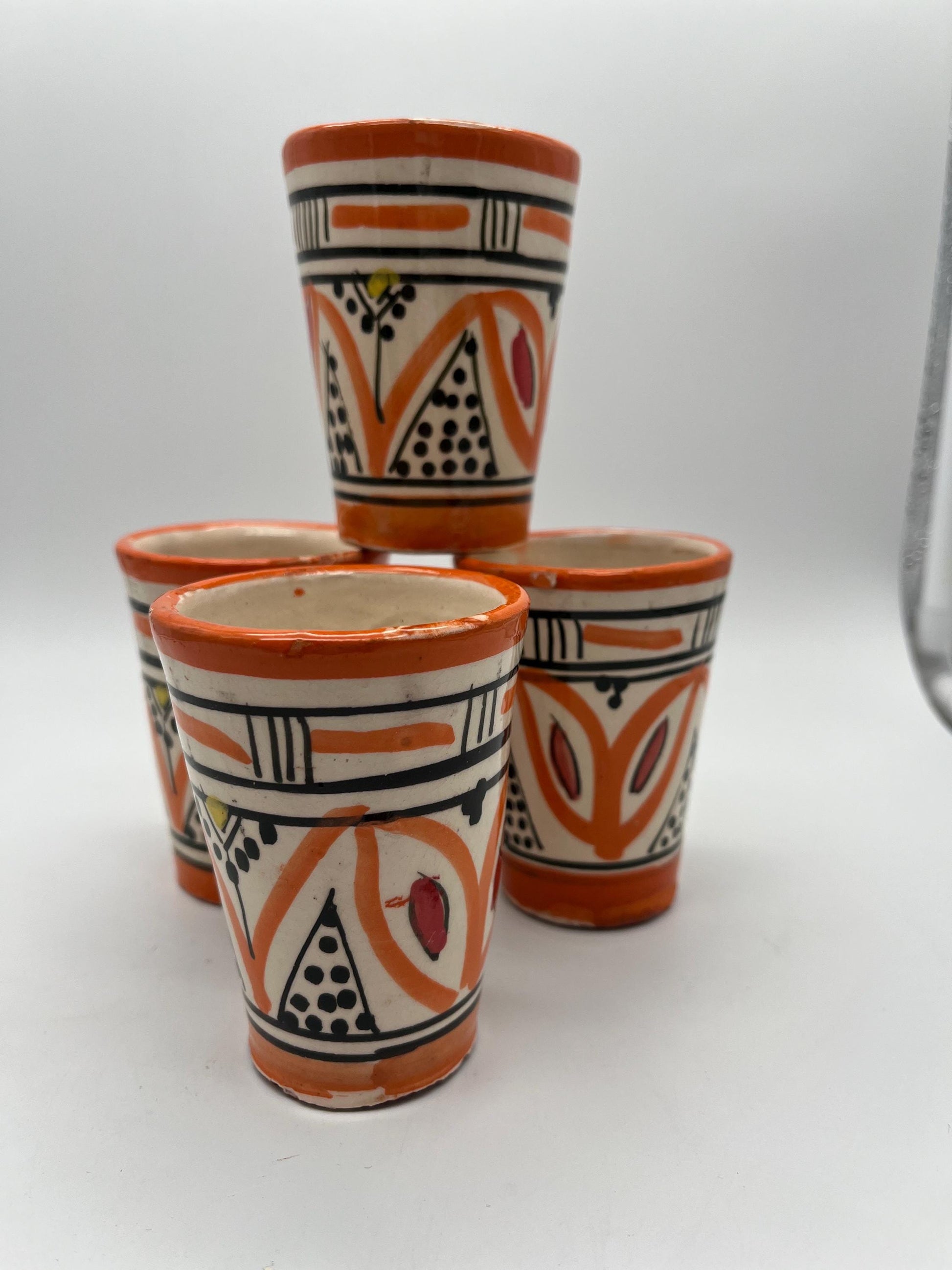 Moroccan Beldi Mug, Handmade, Boho Ceramic Tea Mug from Morocco 8 Cm