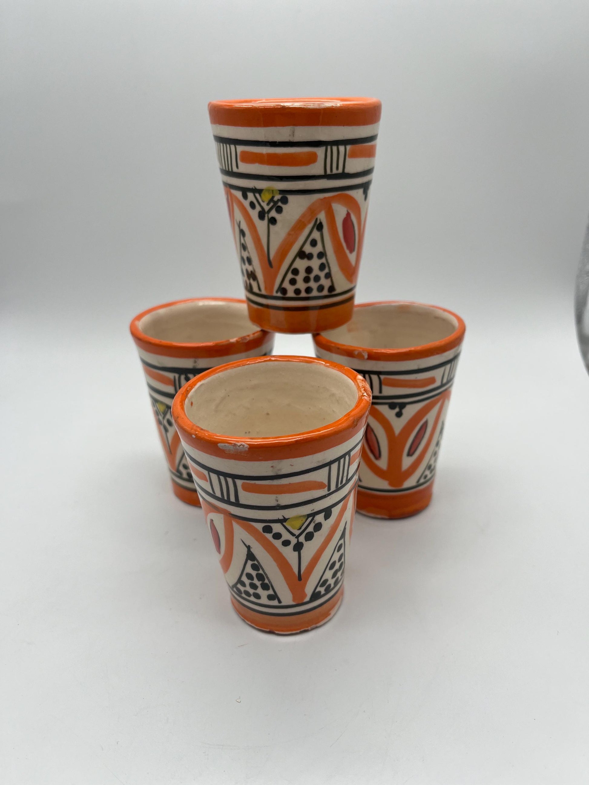 Moroccan Beldi Mug, Handmade, Boho Ceramic Tea Mug from Morocco 8 Cm
