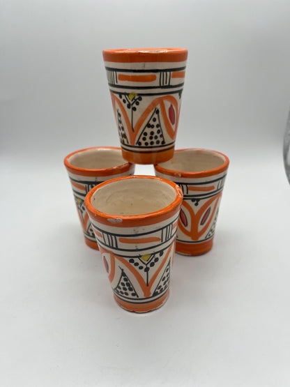 Moroccan Beldi Mug, Handmade, Boho Ceramic Tea Mug from Morocco 8 Cm