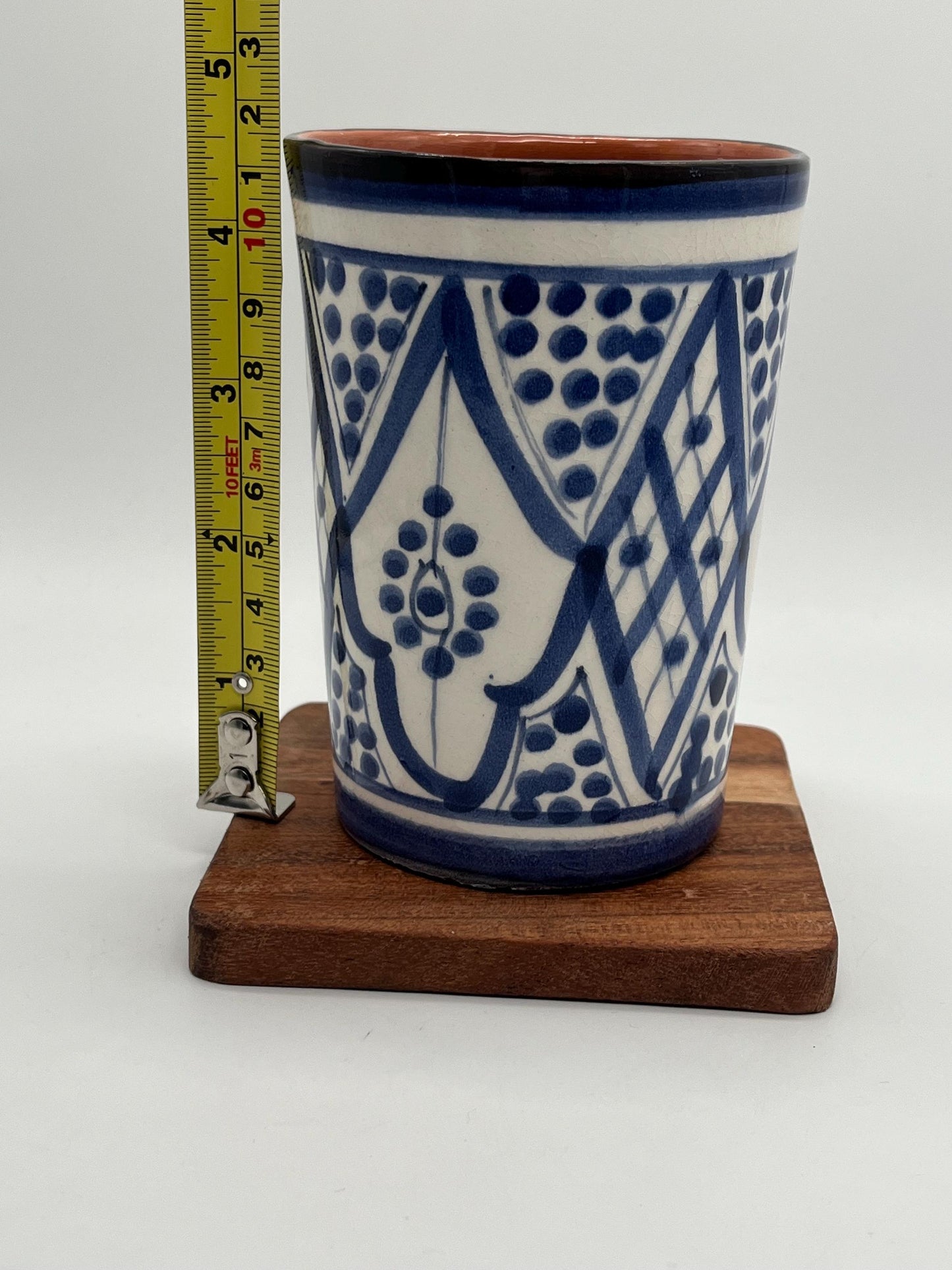 Moroccan Beldi Mug, Handmade, Boho Ceramic Tea Mug from Morocco