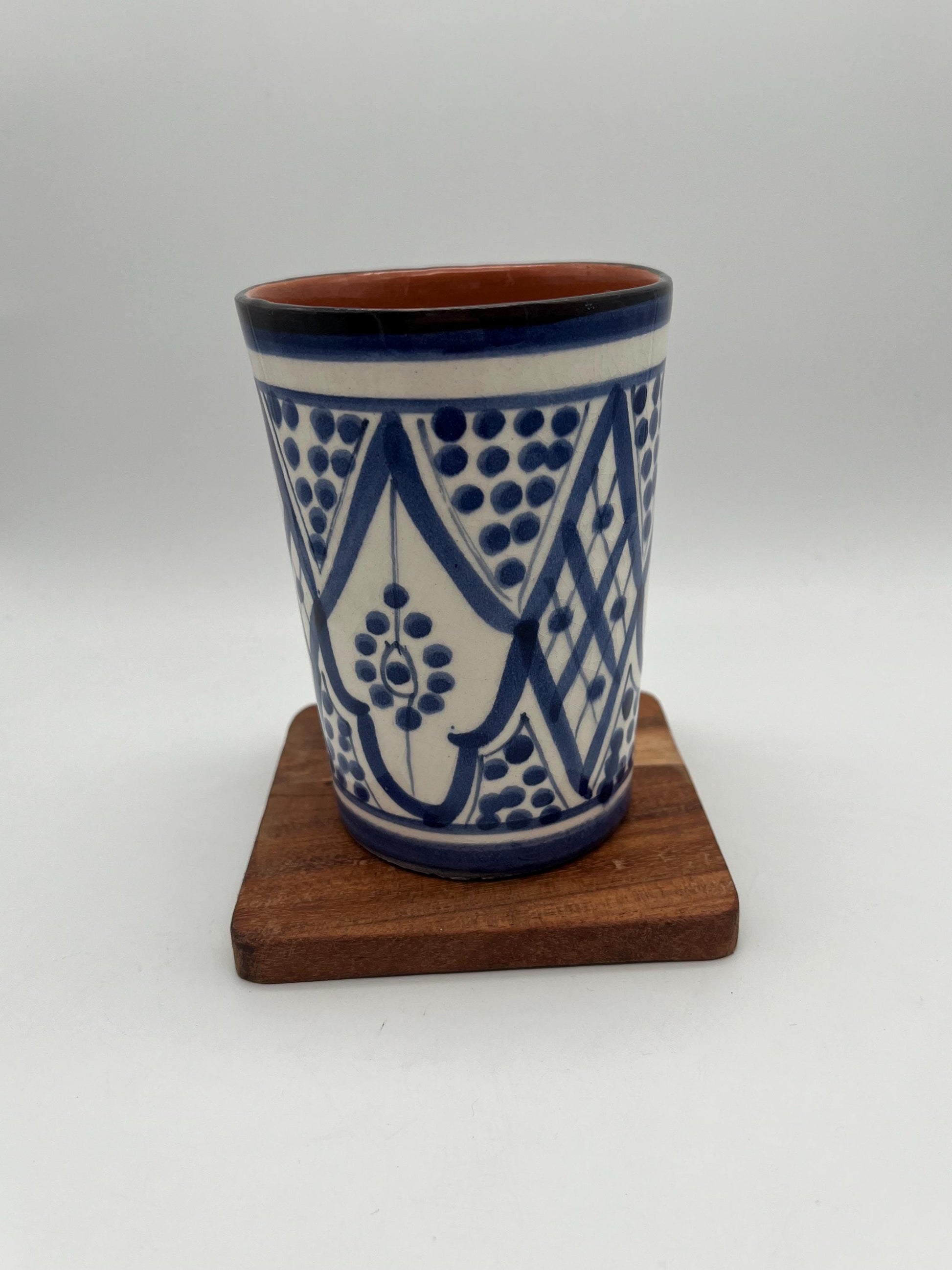 Moroccan Beldi Mug, Handmade, Boho Ceramic Tea Mug from Morocco
