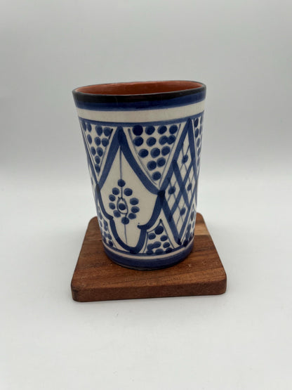 Moroccan Beldi Mug, Handmade, Boho Ceramic Tea Mug from Morocco