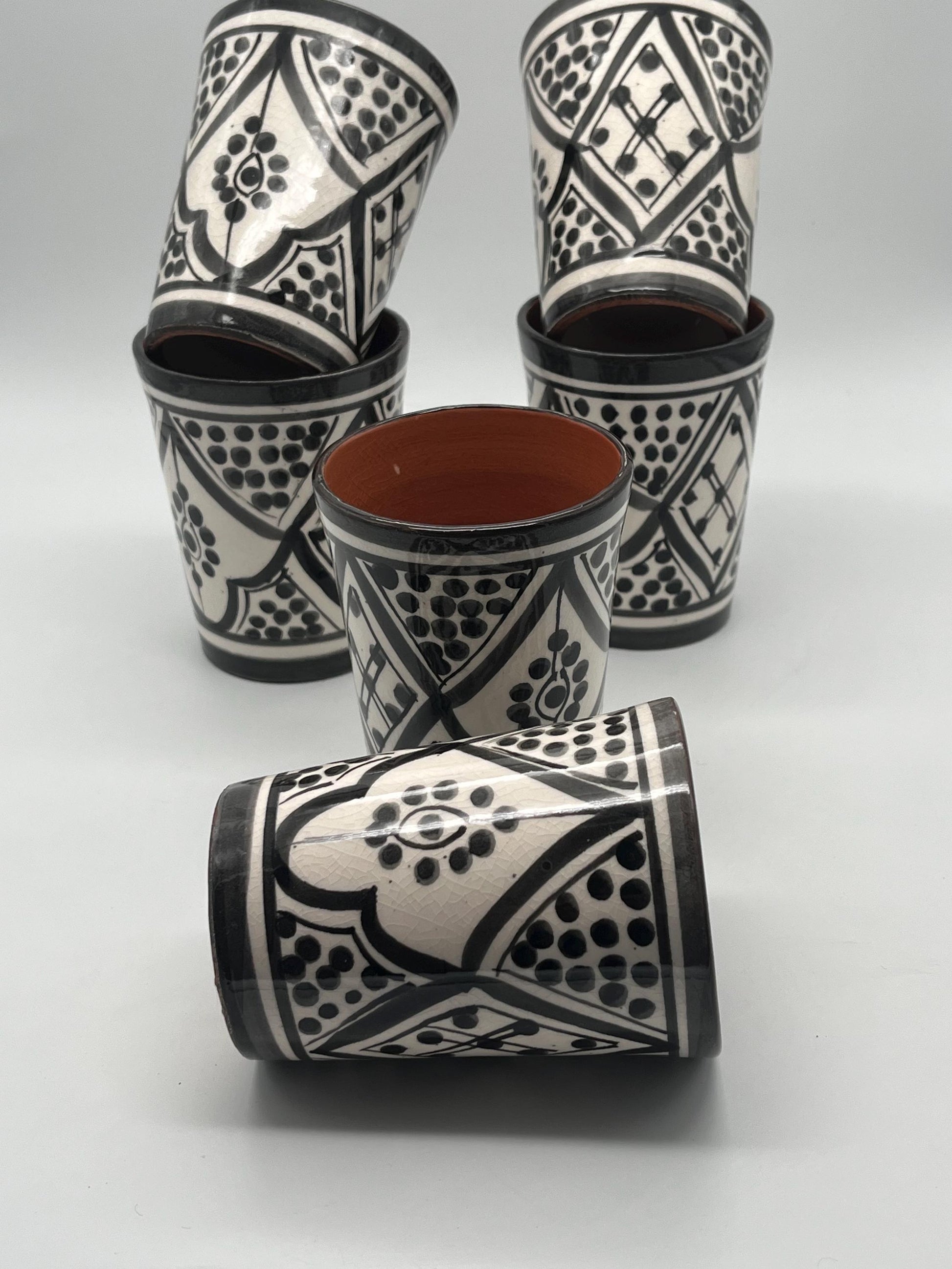 Moroccan Beldi Mug, Handmade, Boho Ceramic Tea Mug from Morocco