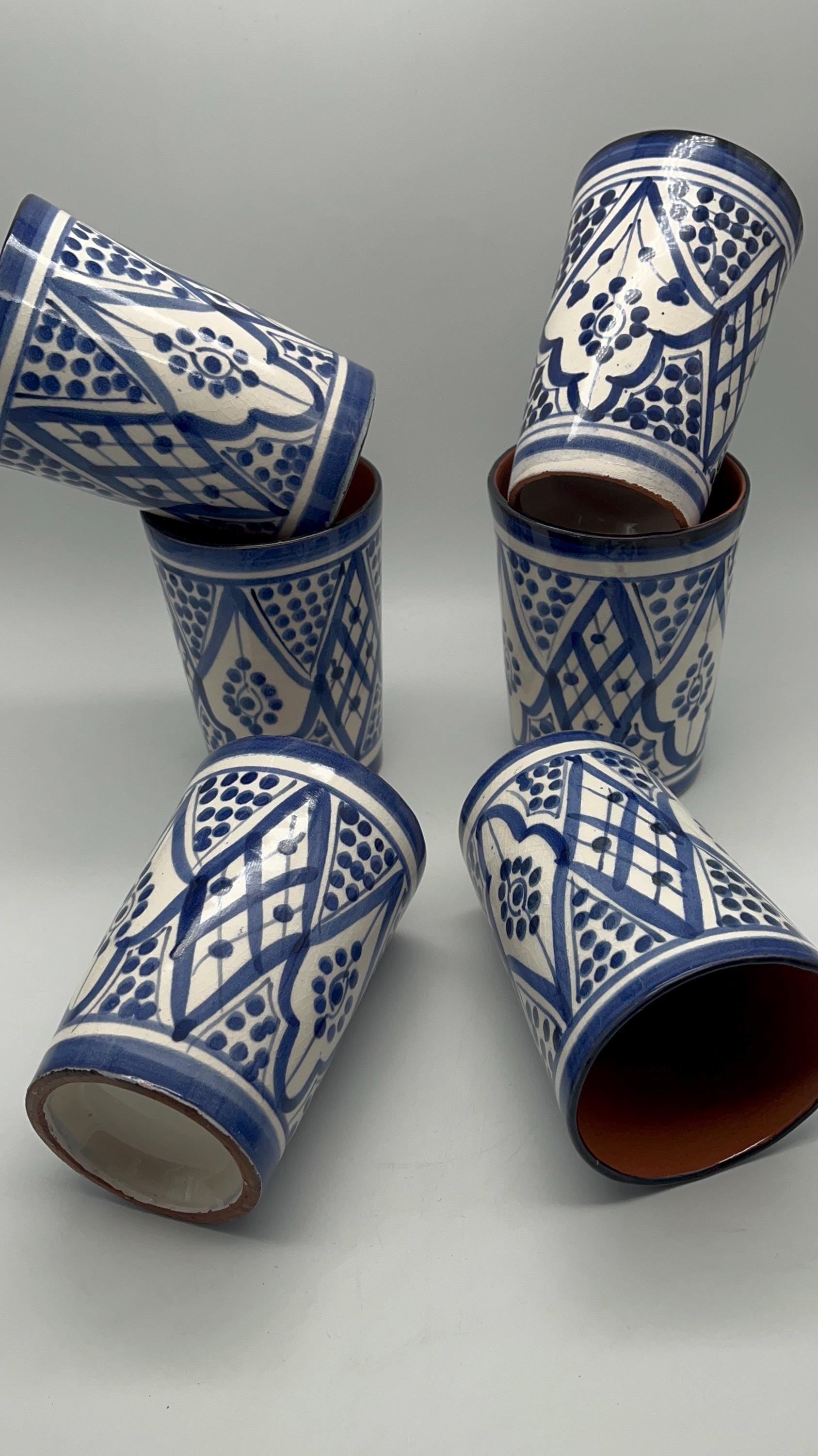 Moroccan Beldi Mug, Handmade, Boho Ceramic Tea Mug from Morocco