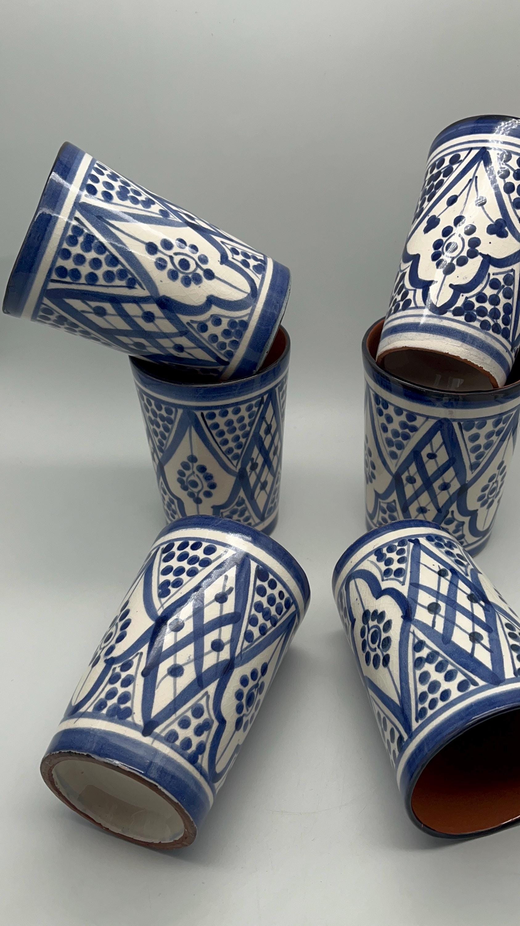 Moroccan Beldi Mug, Handmade, Boho Ceramic Tea Mug from Morocco