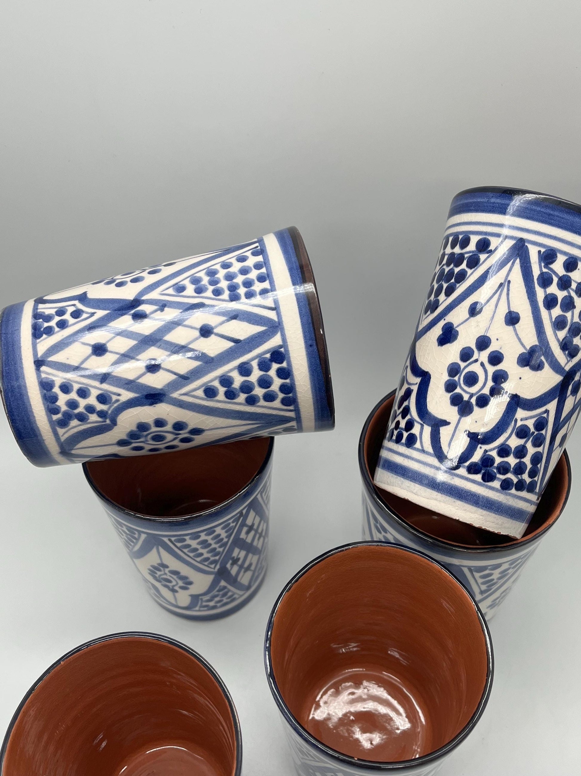 Moroccan Beldi Mug, Handmade, Boho Ceramic Tea Mug from Morocco