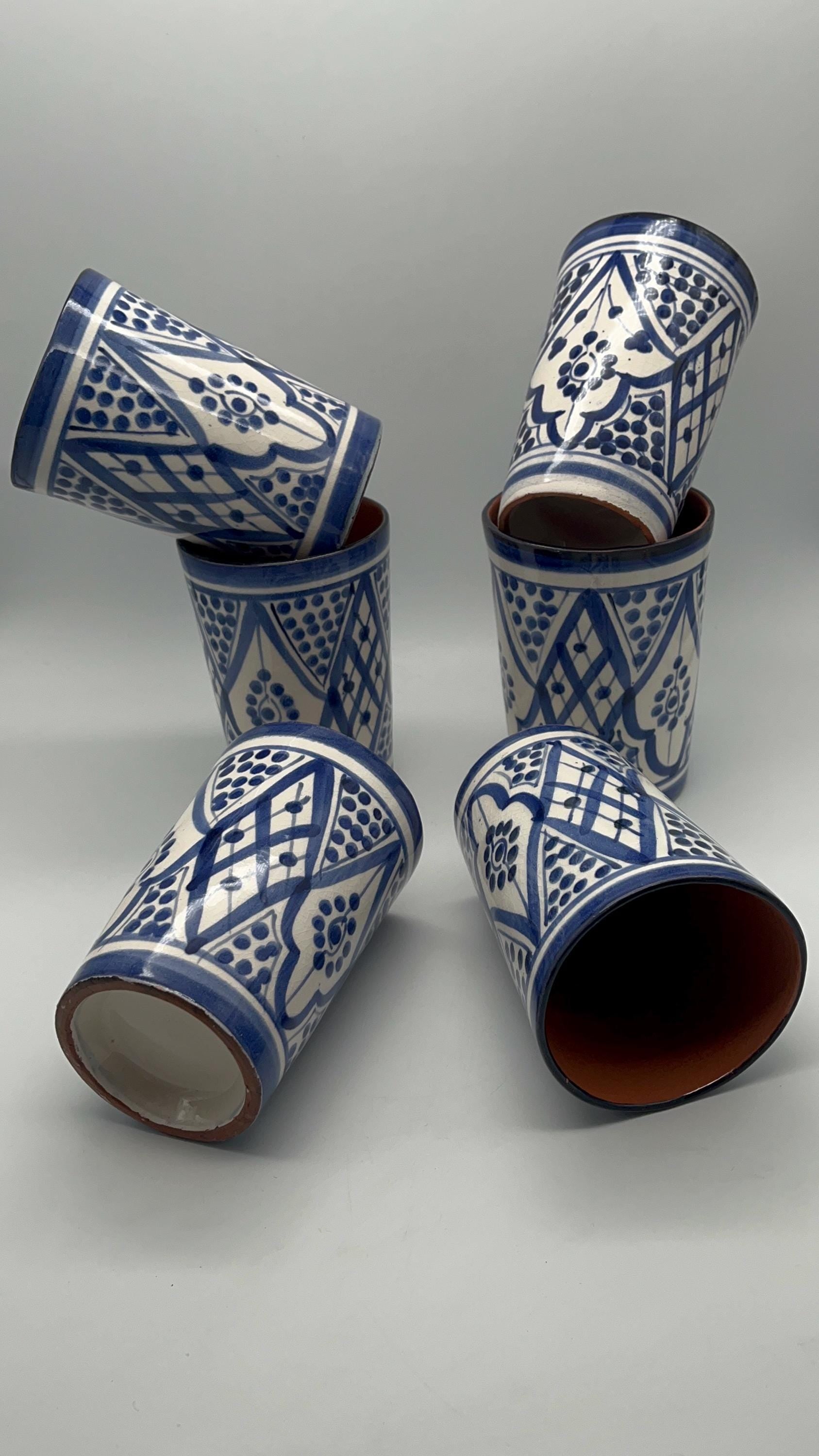 Moroccan Beldi Mug, Handmade, Boho Ceramic Tea Mug from Morocco