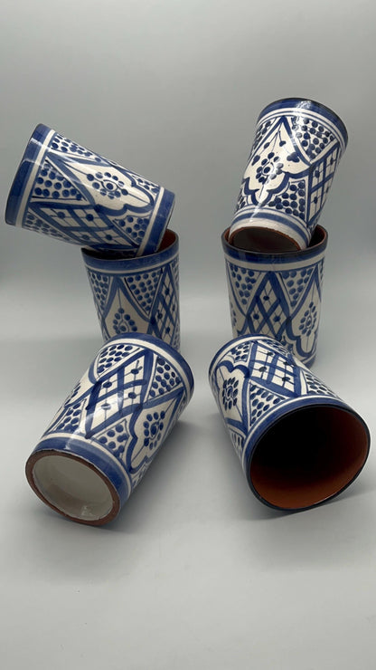 Moroccan Beldi Mug, Handmade, Boho Ceramic Tea Mug from Morocco