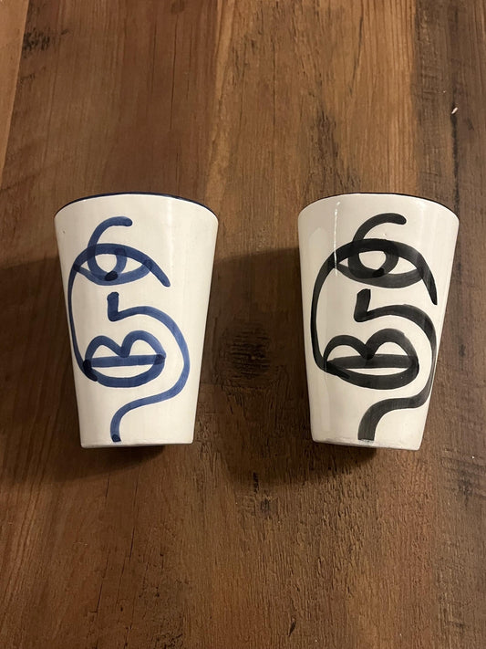 Moroccan Beldi Mug, Handmade, Boho Ceramic Tea Mug from Morocco