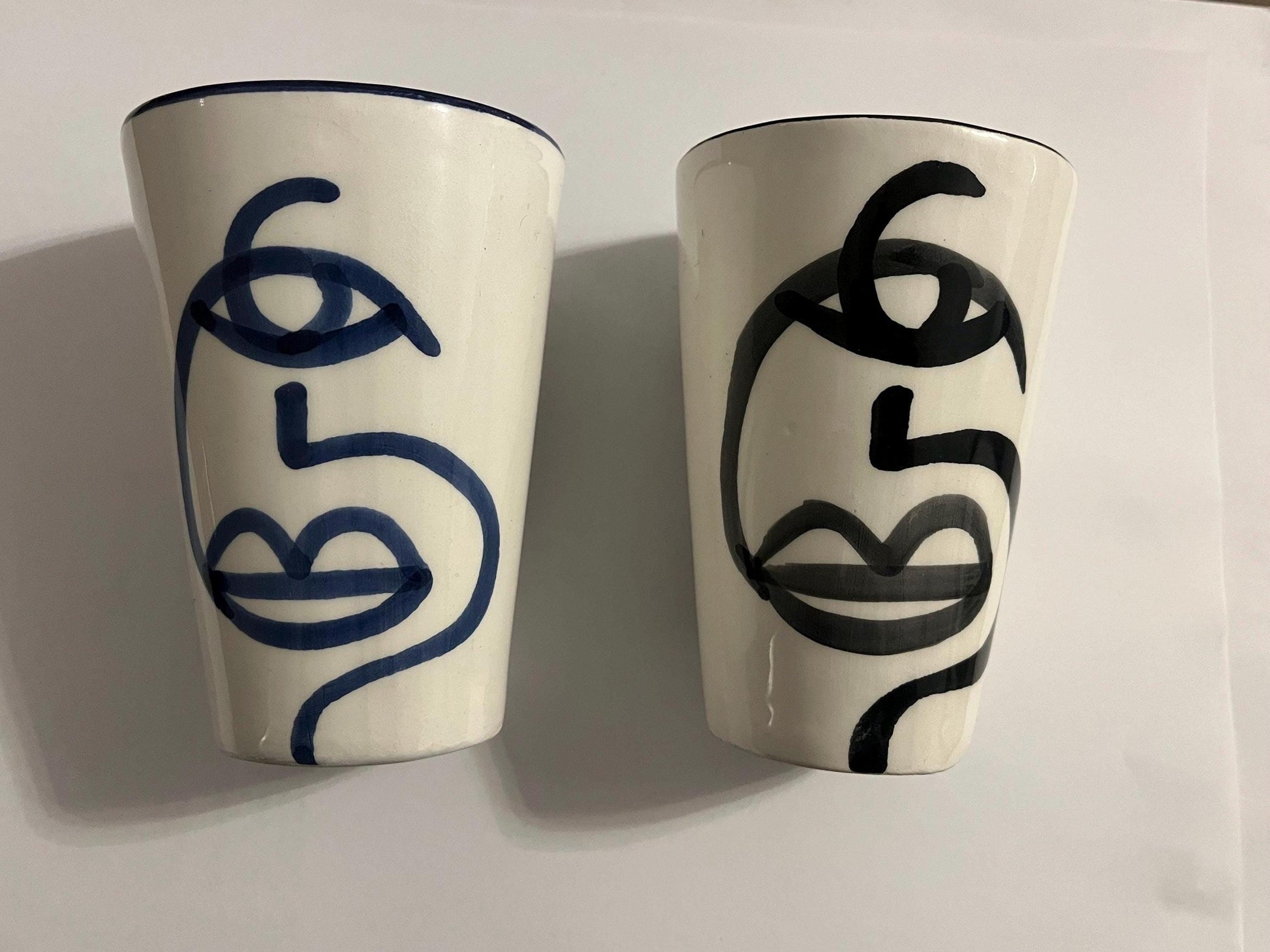 Moroccan Beldi Mug, Handmade, Boho Ceramic Tea Mug from Morocco