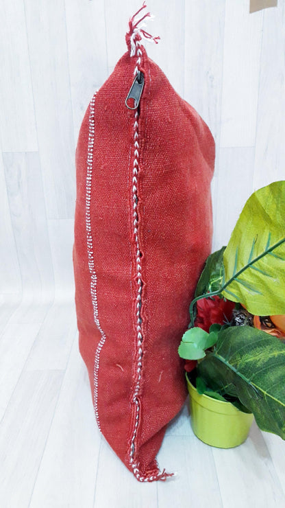 Red/Orange Cactus Silk Pillow Cover, Moroccan Sabra Cushion Cover , Boho Cushion, Sabra Cactus Silk Cushion,Home Decor