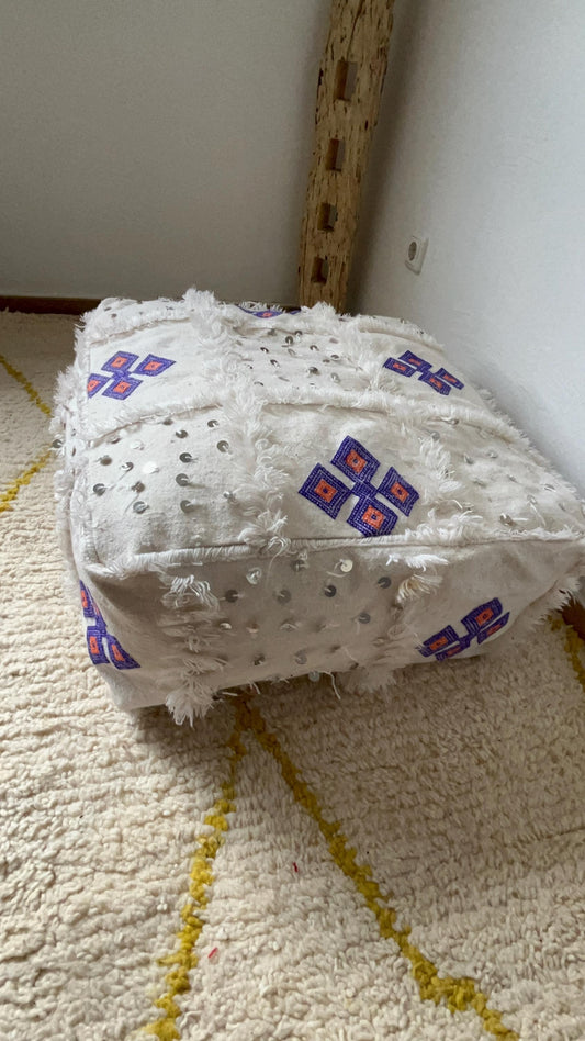 Berber Cushion Cover - Ottoman Pouf - Square Pouf - Ottoman Cushion Cover - Ottoman Pouf - Moroccan Decor - Vintage Kilim
