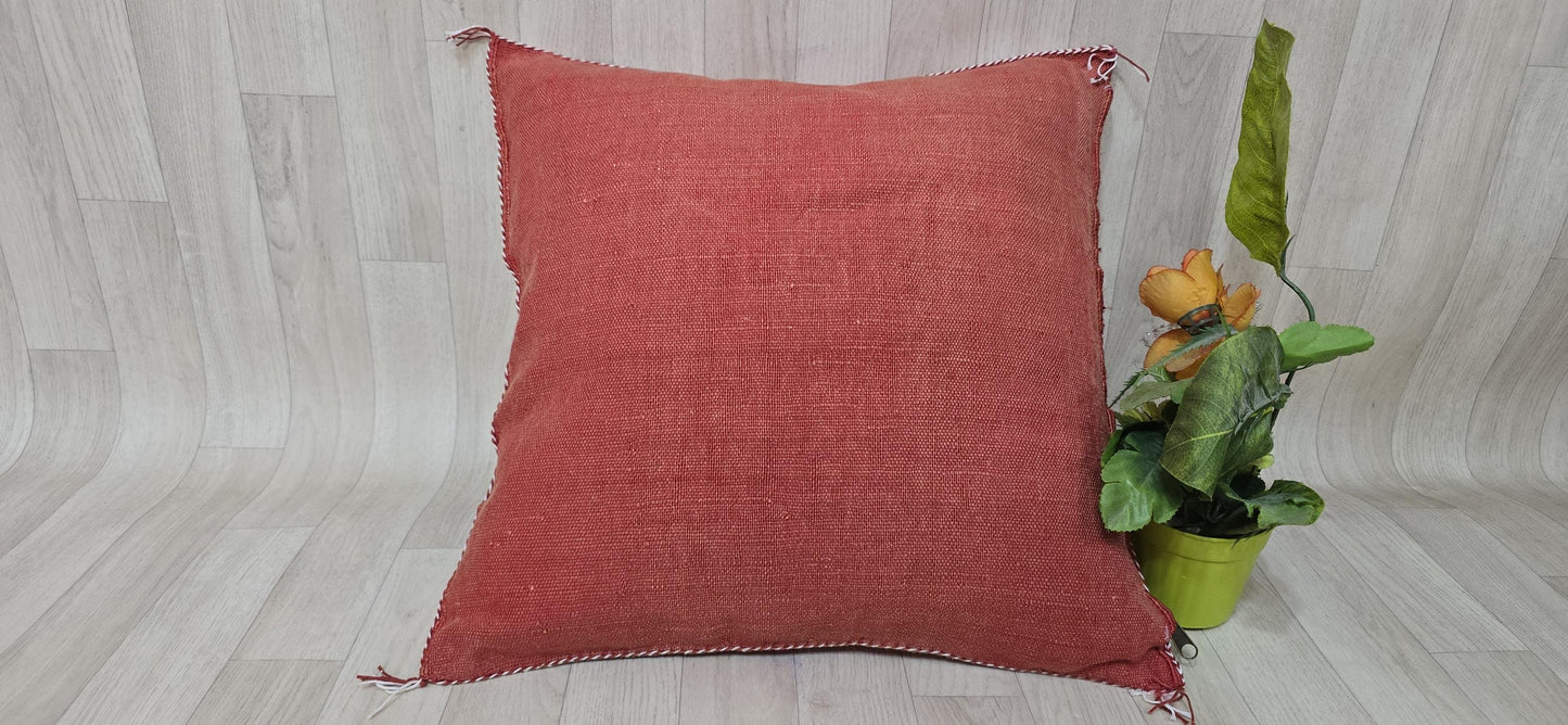 50% off Cactus Silk Pillow Cover, Moroccan Boho Throw Pillow ,Hand Woven Berber Pillow, Sabra Cactus Silk Cushion Cover,Pillow,Cushion
