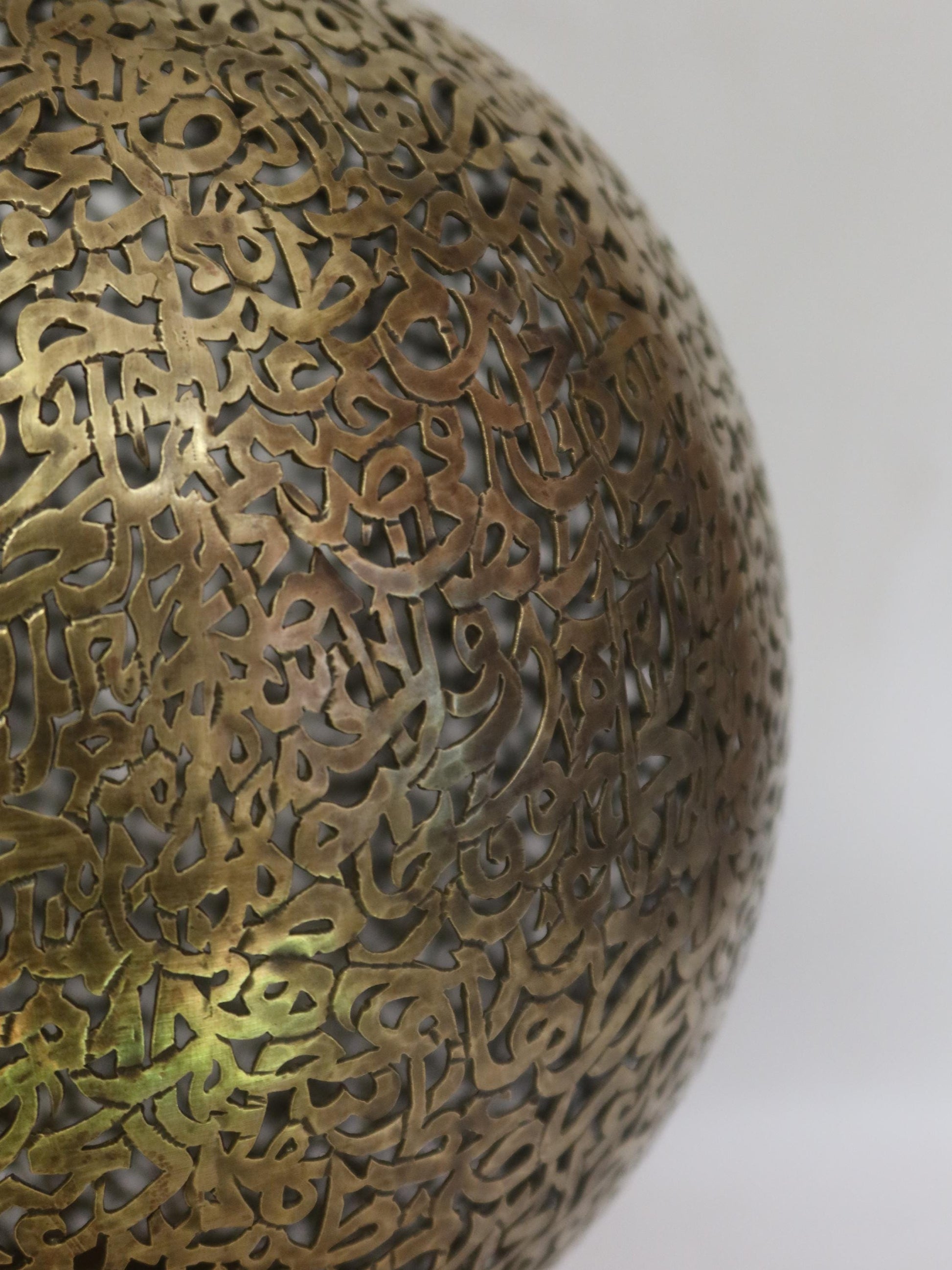 Artisan-Crafted Unlacquered Brass Table Lamp - Floor Lamp, Moroccan-Inspired Design for Stylish Interiors