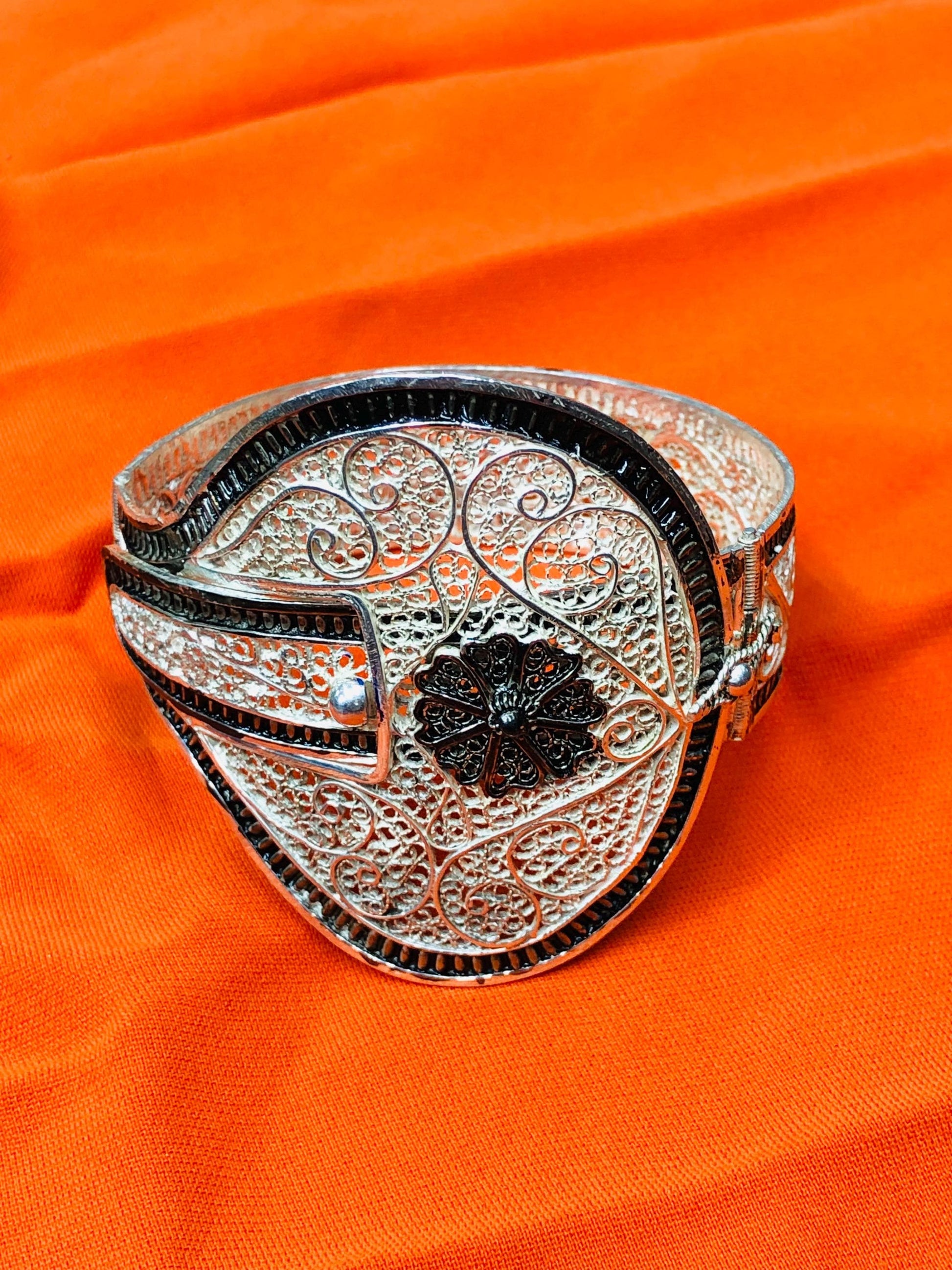 Berber Bracelet in Tuareg Silver – Ethnic Tribal Jewelry from Morocco | Berber Jewelry, Tuareg Bracelet, African Silver Bracelet